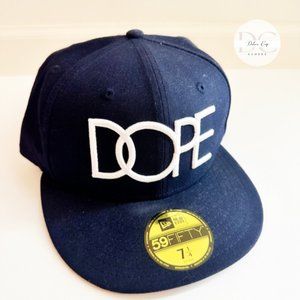 DOPE 24K DOPE x New Era 59FIFTY Fitted Cap | Black w/White Logo | 7 1/4